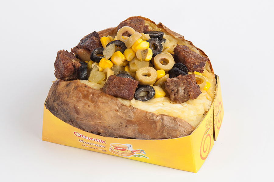 Diced Lamb Fried Baked Potato