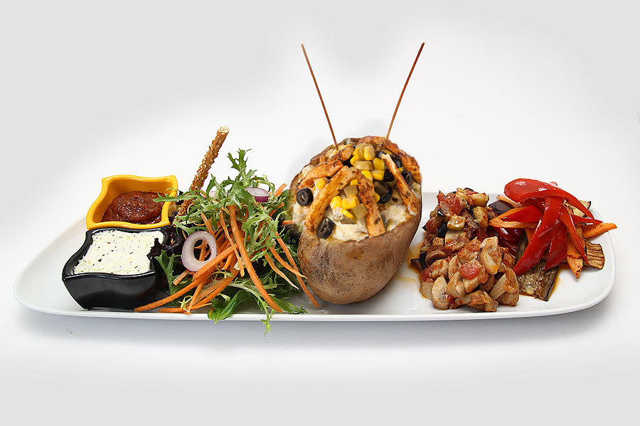 Deluxe Barbeque Chicken Baked Pota